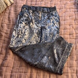Topshop Shimmering Gray Velvet Jeans